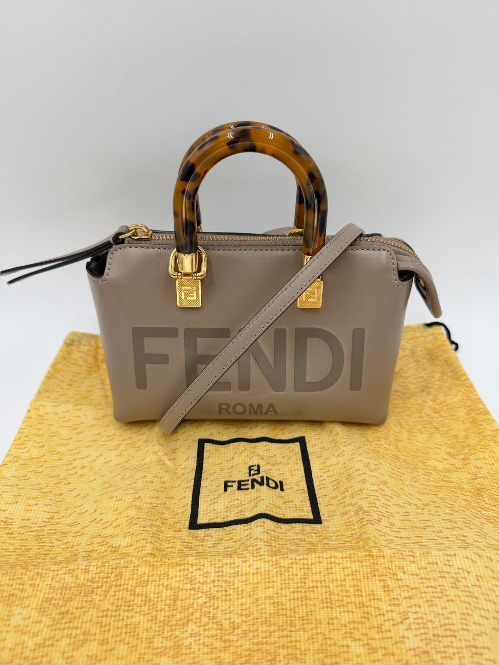 Fendi Vitello King By The Way Embossed Mini Two Way w/Dust Bag and Entrupy COA